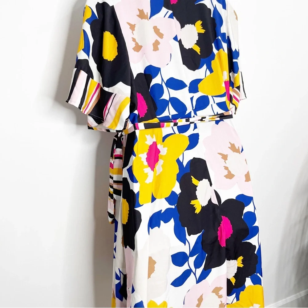 Eloquii Floral Wrap Dress Duster Plus Size 22 - Picture 6 of 13